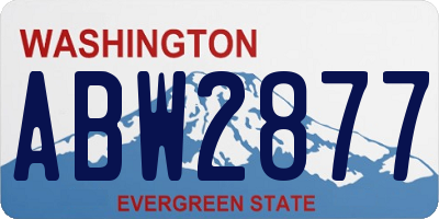 WA license plate ABW2877