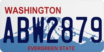 WA license plate ABW2879