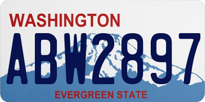 WA license plate ABW2897