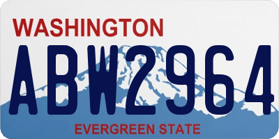 WA license plate ABW2964