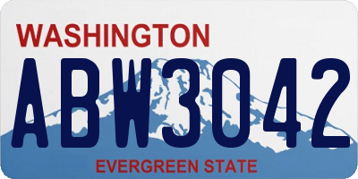 WA license plate ABW3042