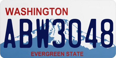 WA license plate ABW3048