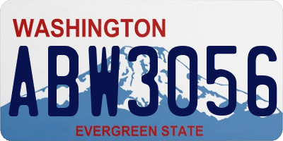 WA license plate ABW3056