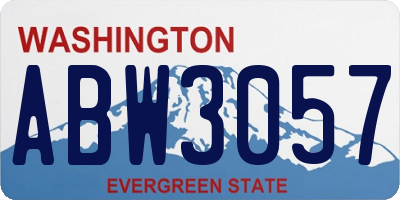 WA license plate ABW3057