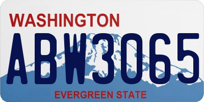 WA license plate ABW3065