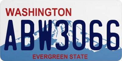 WA license plate ABW3066
