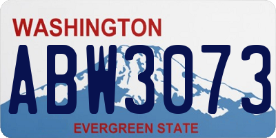WA license plate ABW3073