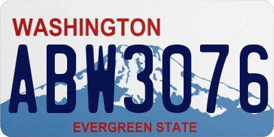 WA license plate ABW3076