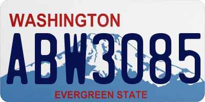 WA license plate ABW3085