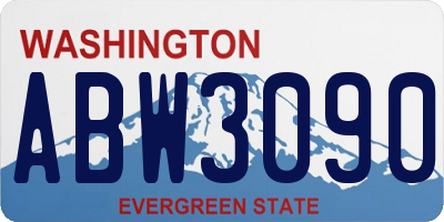 WA license plate ABW3090