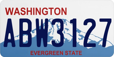 WA license plate ABW3127