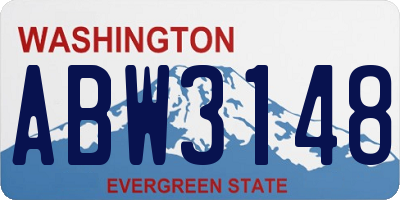 WA license plate ABW3148