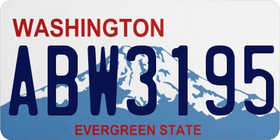 WA license plate ABW3195