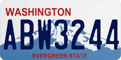 WA license plate ABW3244