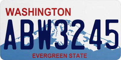 WA license plate ABW3245