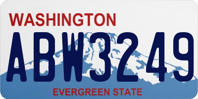WA license plate ABW3249