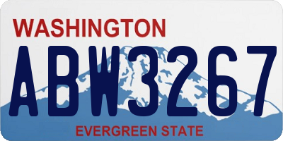 WA license plate ABW3267