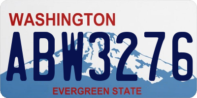 WA license plate ABW3276