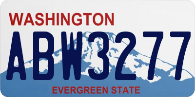 WA license plate ABW3277
