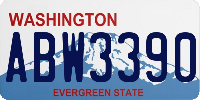 WA license plate ABW3390