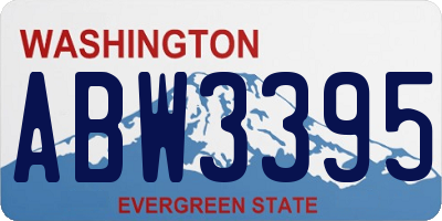 WA license plate ABW3395