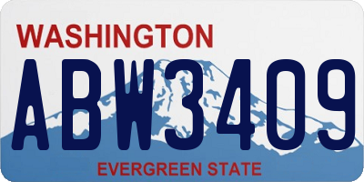 WA license plate ABW3409