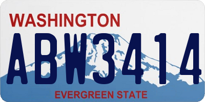 WA license plate ABW3414
