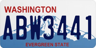 WA license plate ABW3441