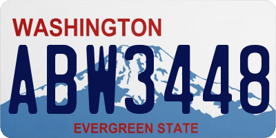 WA license plate ABW3448
