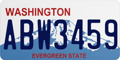 WA license plate ABW3459