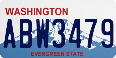 WA license plate ABW3479