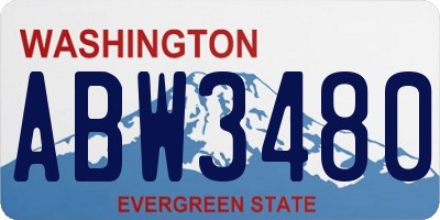 WA license plate ABW3480