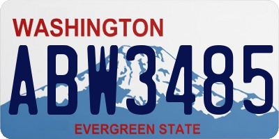 WA license plate ABW3485
