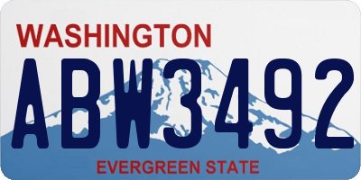 WA license plate ABW3492