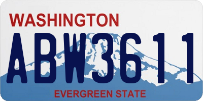 WA license plate ABW3611