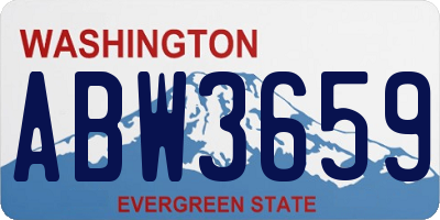 WA license plate ABW3659