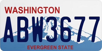 WA license plate ABW3677
