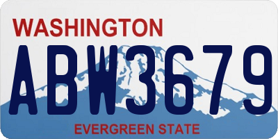 WA license plate ABW3679