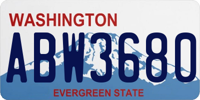 WA license plate ABW3680
