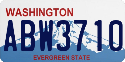 WA license plate ABW3710