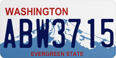 WA license plate ABW3715