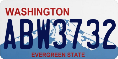 WA license plate ABW3732