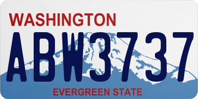 WA license plate ABW3737