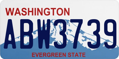 WA license plate ABW3739