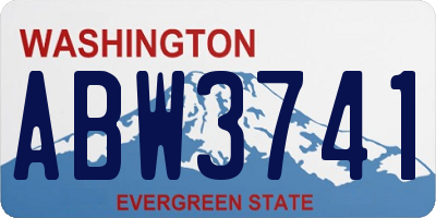 WA license plate ABW3741