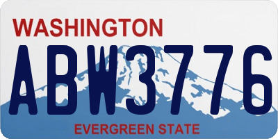 WA license plate ABW3776