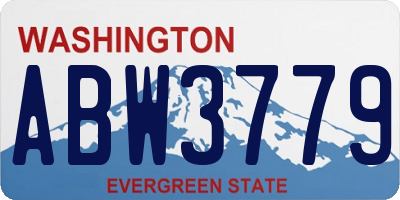 WA license plate ABW3779