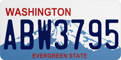 WA license plate ABW3795