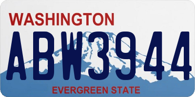 WA license plate ABW3944