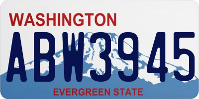 WA license plate ABW3945